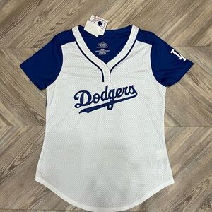 Majestic Blue and White Cool Base Jersey